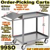 ORDER PICKING CARTS W/WRITING SHELF 99SO