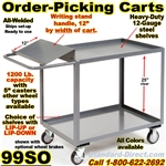 ORDER PICKING CARTS W/WRITING SHELF 99SO