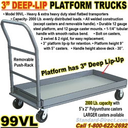 3" LIP STEEL PLATFORM TRUCKS 99VL