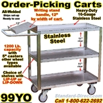 ORDER PICKING CARTS W/WRITING SHELF 99YO