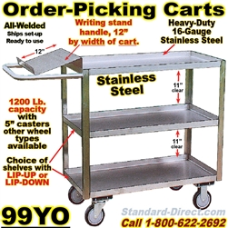 ORDER PICKING CARTS WITH WRITING SHELF 99YO