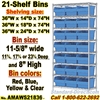 21 Bin Wire Shelf Unit / AMAWS21836