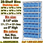 28 Bin Wire Shelf Unit / AMAWS28836