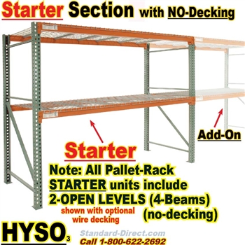 Pallet Racks, STARTER units OPEN / HYSO