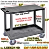 2-Shelf Plastic Cart / LXEC21HD