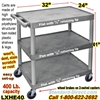 3-Shelf Plastic Cart / LXHE40