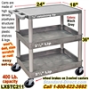 3-Shelf Plastic Cart / LXSTC211