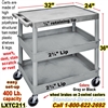 3-Shelf Plastic Cart / LXTC211