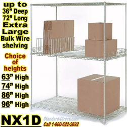 Extra Large Chrome Wire Shelving 3-Shelf / NX1D