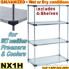 Galvanized Solid Steel 4-Shelf units / NX1H