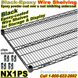 Black Epoxy Wire Shelves / NX1PS