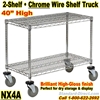 Chrome Wire Shelf Trucks 2-Shelf / NX4A