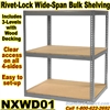 Wide Span RIVET SHELVING Wood-Decking / NXWD01