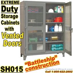 Extreme Duty Vented Door Storage Cabinets / SH015