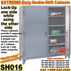 Extreme Duty Double Shift Storage Cabinets / SH016