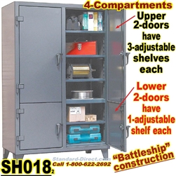 Extreme Duty 4-Copmartment Storage Cabinets / SH018