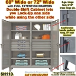 Extreme Duty 6-Drawer Double-Shift Steel Storage Cabinets / SH110