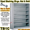 20ga. CLOSED STEEL SHELVING/ N&B / TB1C