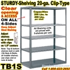 20ga. OPEN STEEL STURDY-SHELF / TB1S