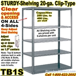 20ga. OPEN STEEL STURDY-SHELF / TB1S