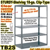 18ga. OPEN STEEL STURDY-SHELF / TB2S