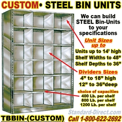 17 BIN STEEL SHELVING / TBBINC