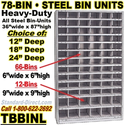 78 BIN STEEL SHELVING / TBBINL