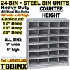 24 BIN STEEL SHELVING / TBBINX