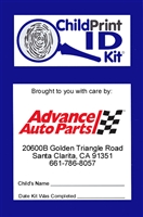100 Custom ChildPrint ID Kits, Advance Auto Parts