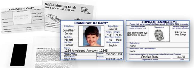 ChildPrint ID Card Quantity Purchases