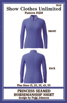 HMS show shirt, princess seamed show shirt, Horsemanship shirt, HMS shirt pattern, western shirt, sewing pattern, sew your own show clothes, Show Clothes Unlimited, Show Clothes Unlimited pattern, Show Clothes Unlimited Equestrian Wear Pattern