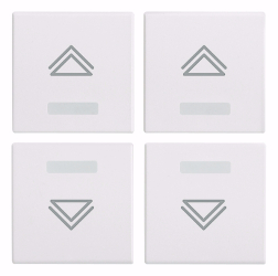 Eikon Four interchangeable half-buttons, white