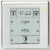 Semi flush mounted room controller and display