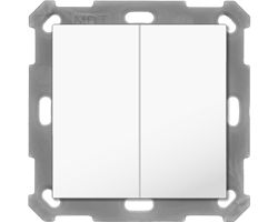 MDT Push Button Lite 55 Basic 2-fold, neutral, White glossy finish