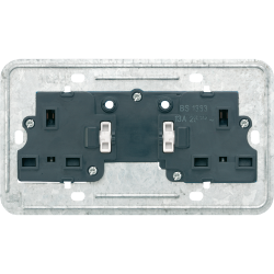 2-gang 13 A BS socket insert