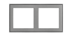 2-fold metal plate, 60x60 windows Aluminium