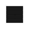 Rectangular horizontal plastic rocker (4 pcs.) - for 4-fold pushbutton FF series Intense Black