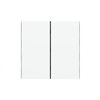 Rectangular vertical plastic rocker (2 pcs.) - for 2-fold pushbutton FF series Ice White