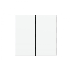 Rectangular vertical plastic rocker (2 pcs.) - for 2-fold pushbutton FF series Ice White