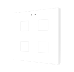 Flat 4 v2. Capacitive push button with temperature probe -  White