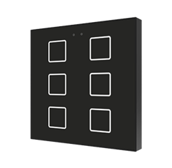 Flat 6 v2. Capacitive push button with temperature probe -  Anthracite