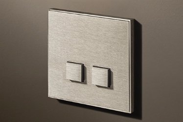 Select 2 Gang KNX Push Button in Stainless Steel with led & temperature sensor