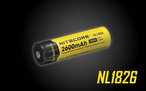 Nitecore  NL1826 2600mAH 18650 Rechargeable Battery