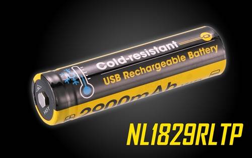 NITECORE NL1829RLTP 2900MAH 18650 Low Temperature Resistant High Performance Micro-USB Rechargeable Li-ion Battery