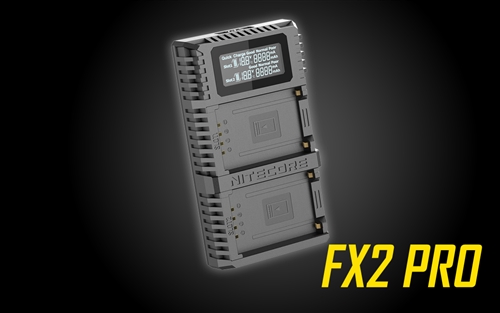 NITECORE FX2 PRO Dual Port USB Digital Charger for Fujifilm NP-T125 Batteries