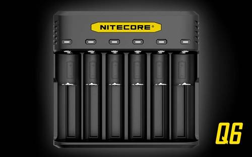 NITECORE Q6 Six Slot 2A Universal Li-ion/IMR Battery Charger for 18650 16340 RCR123A 14500 18350 and more