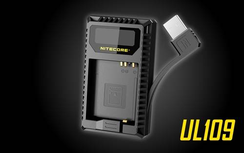 NITECORE UL109 Digital Dual Slot USB Travel Battery Charger for Leica D-LUX TYP109