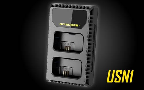 NITECORE USN1 Dual Slot Travel Charger for Sony NP-FW50 Batteries