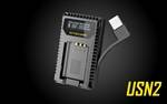 NITECORE USN2 Dual Slot Digital USB Travel Charger for Sony NP-BX1 Camera Batteries