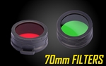 Nitecore 70mm Red or Green Filter (NFG70, NFR70) for MH40GTR